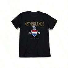 Netherlands 2026-Shirt – National Mascot Collector Tee'  A Wide Range Of Occasions-Including Daily Wear, Shopping,verano playeras de mujer  ropa de mujer ofertas  tropicoqueta ropa deportiva de mujer - Negro - Ver 1