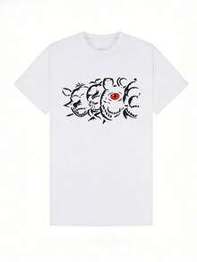Women's Summer Casual Soft Round Neck Short Sleeve T-Shirt,Tops For Going Out,Cotton,Vintage,European And American Street Style,Sporty Casual,Unisex Style,Urban Casual Style,Nice Tops,Gen Z,Curve,Y2K Clothes,Funny T-Shirts, Ladies Tops,Holiday Outfits For Women,Cute Top,Graphic T-Shirt,Spring Outfits, Baggy T-Shirts,Retro Streetwear,90s Style,2000s Style,Subculture,Black Top,White Tops,90s Party Outfit.Black - Blanco - Ver 9