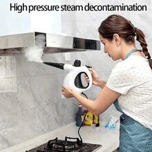 Steam Cleaner - Includes 12 Accessories, Multi-Functional High-Pressure Steam Cleaner, Suitable For Home Kitchens, Sofas, Clothing, Floors, Furniture, And Car Interior Cleaning, White Model - 查看 5
