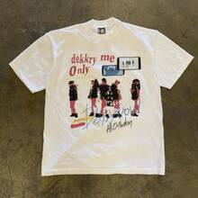 Camiseta con Estampado Gráfico de Grupo de Chicas Y2K, 100% Algodón, Lavable, Cómoda, Estilo Casual Urbano - Negro - Ver 6