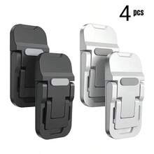 BISI 4pcs Adjustable Invisible Laptop Stand, Foldable Portable Laptop Support Bracket, Plastic Ergonomic Keyboard Riser, Non-Electric Desktop Height Adjustable Stand - A - View 9