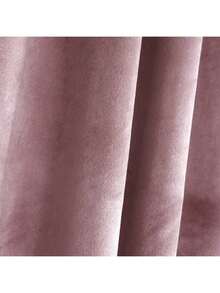 Modern minimalist light filtering curtains, solid color velvet, 1 piece, 140×250cm and other sizes, noise reduction and heat insulation, light transmission privacy, soft drape, curtain table design, suroom - 淡粉19V- - 查看 6