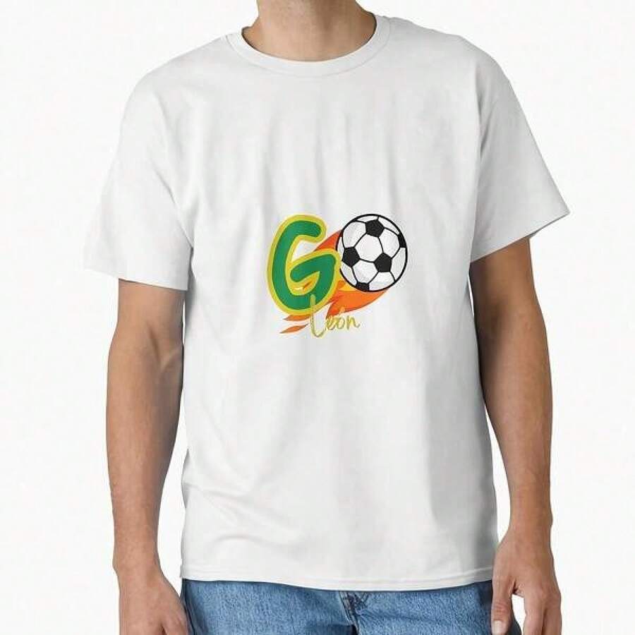 Camiseta clásica Go León Soccer LoverEsta camiseta de algodón de 220 gramos es la combinación perfecta de comodidad y moda para cualquier aficionado al fútbol. Esta camiseta, especialmente diseñada para hombres y mujeres, utiliza tejidos suaves y transpirables para crear un ajuste fascinante y es ideal para días de competición o ropa casual. Hecho de algodón de alta calidad, duradero y suave al tacto. Ya sea que apoyes a tu equipo favorito, participes en un partido de ocio o disfrutes de un día relajado, esta camiseta multifuncional es el último complemento de tu armario. - Negro - Ver 1