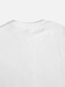 1 pieza, Camiseta de Manga Corta con Estampado de Mago Mágico 100% Pura, Cuello Redondo para Mujer, Top Deportivo Casual Transpirable para Primavera y Verano, Regalo de Vacaciones - Negro - Ver 5