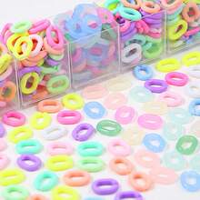 50pcs Macaron Multicolor U-Shaped Acrylic Chain, DIY Jewelry Making Bracelet, Car Charm, Phone Chain Handmade Beaded Accessories Material - DIY Macaron-colored Chain - View 7