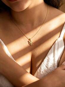 [ZzAi Custom]Personalized Double Letter Jewelry Necklace, Jewelry Bracelet, Gift For Beloved Mother - Necklace - View 6