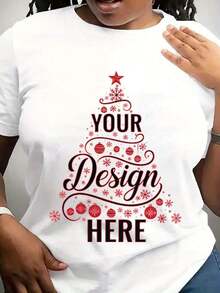 Camiseta Moderna Minimalista Blanca de Navidad, Mockup Bella Canvas 00, Estilo Boho Acogedor, Mujer en Pijama, Casual para el Día a Día - Blanco - Ver 7