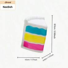 Cake Squishy Toy Soft Slow Rising Sensory Squeeze Fidget Toy Stress Relief Cake Shape Kawaii Dessert Desk Toy Novelty Gift(Box Packed, Not Bagged) - Multicolor - View 6