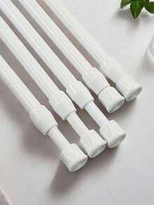 1 Set Cable de Acero Blanco para Cortinas, Cuerda de Cortina Recubierta de Plástico con Anillos de Ojo de Tornillo y Ganchos, Adecuado para Cortinas, Cortinas de Ducha, Barras de Cortina, Decoración del Hogar, Decoración de Ventanas - Multicolor - Ver 1
