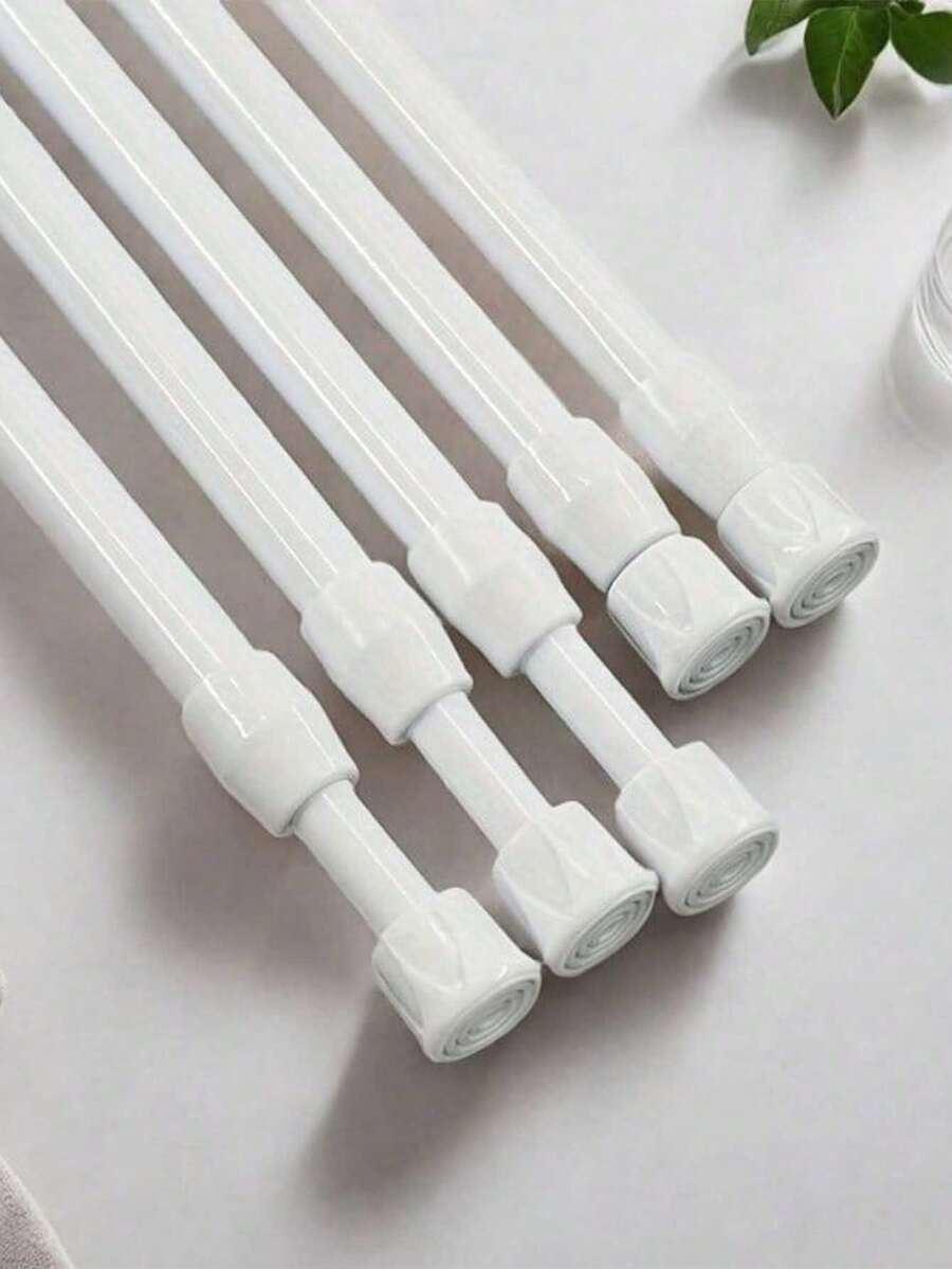 1 Set Cable de Acero Blanco para Cortinas, Cuerda de Cortina Recubierta de Plástico con Anillos de Ojo de Tornillo y Ganchos, Adecuado para Cortinas, Cortinas de Ducha, Barras de Cortina, Decoración del Hogar, Decoración de Ventanas - Multicolor - Ver 1