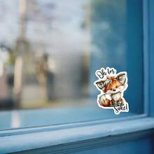 1PC Funny Woodland Fox Sticker, Durable Vinyl Decal With Adorable Baby Fox Art For Fox Lover, Laptop, Water Bottle, Planner, Notebook, Journal And Scrapbook Decor - Multicolor - View 10