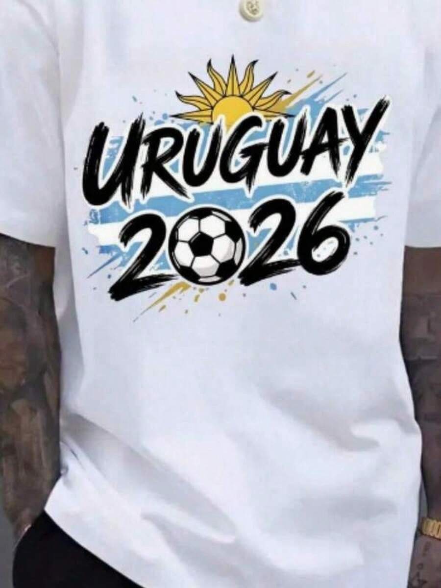 Camiseta temática de la Copa Mundial 2026, unisex, regalo para aficionados al fútbol internacional de la selección nacional 2026, mercancía para entusiastas del fútbol, pieza única de verano. - Negro - Ver 1