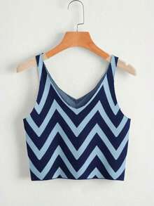Blusa de punto de colores patchwork casual para mujer, versátil para uso diario - Multicolor - Ver 5