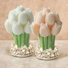 3件套3D郁金香花束蜡烛硅胶模具 - A+B+C - 查看 6