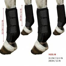 High Elastic Breathable Horse Leg Protectors, Shock-Absorbing & Wear-Resistant PU Riding Boots, Professional Equestrian Protective Gear, Durable Battery-Free Equestrian Equipment - Multicolor - View 6