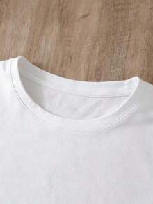 Camiseta de manga corta y cuello redondo para mujer con estampado de globos en forma de corazón. - Blanco - Ver 3