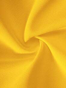 Young Boy Classic Bright Yellow Solid Color Short Sleeve Polo Shirt Suitable For Daily Outings, Gatherings, Performances And Events - Yellow - View 11
