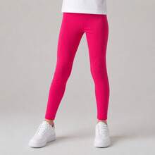 Girls' Cotton Leggings, Plain Or Printed, Comfortable Pants With Elastane, Sizes 2 To 12, Soft, Casual, School, Everyday Wear. Fitted Leggings With Elastic Waistband, Children's Fashion, Winter/Mid-Season, Comfortable, Flexible, Various Prints. - Lisa - Xem 3