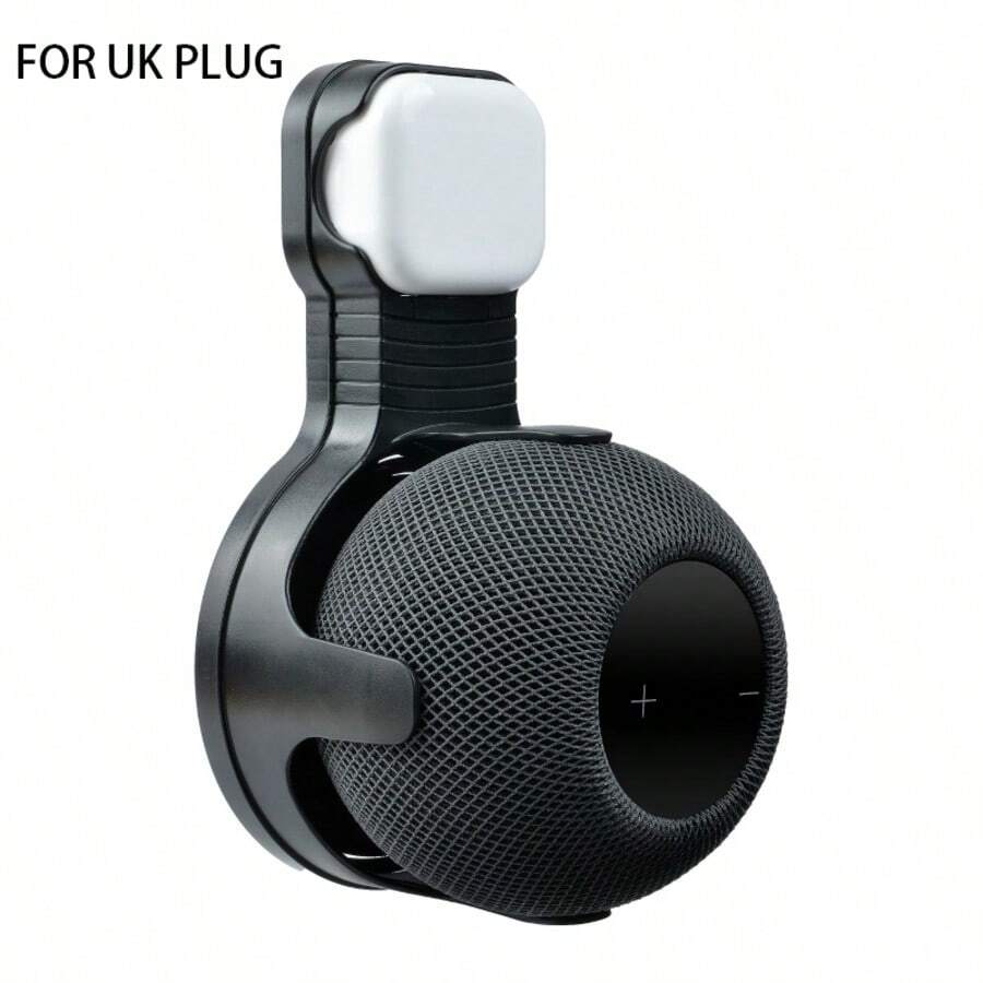 標準英規插頭壁掛式支架,相容於 Apple HomePod Mini,耐用 ABS 喇叭支架,隱藏線路省空間壁掛架 - 均碼 - 查看 1