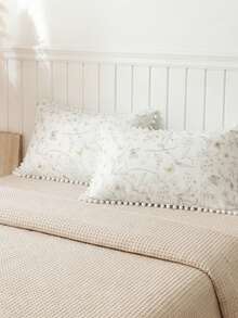 1 buah/2 buah Sarung Bantal Kasa Bergelombang Kerut Warna Putih Polos (Tanpa Isian), Nyaman dan Bernapas, Ideal untuk Penggunaan Musim Panas, Cocok untuk Penataan Kamar Tidur dan Dekorasi Rumah, Sarung Bantal Bertekstur, Tidur yang Bernapas, Perlengkapan Rumah Tangga - MultiWarna - View 7