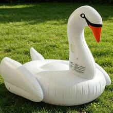 White Swan Inflatable Float And Eagle Inflatable Float, Beach And Pool Resting Seat For Summer Water Fun - White - View 2