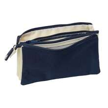 | Rectangular Pencil Case El Pulpo With Elastic Back Strap School Organizer With 1 Compartment And Zipper, Back To School - Triple - Beige - View 4