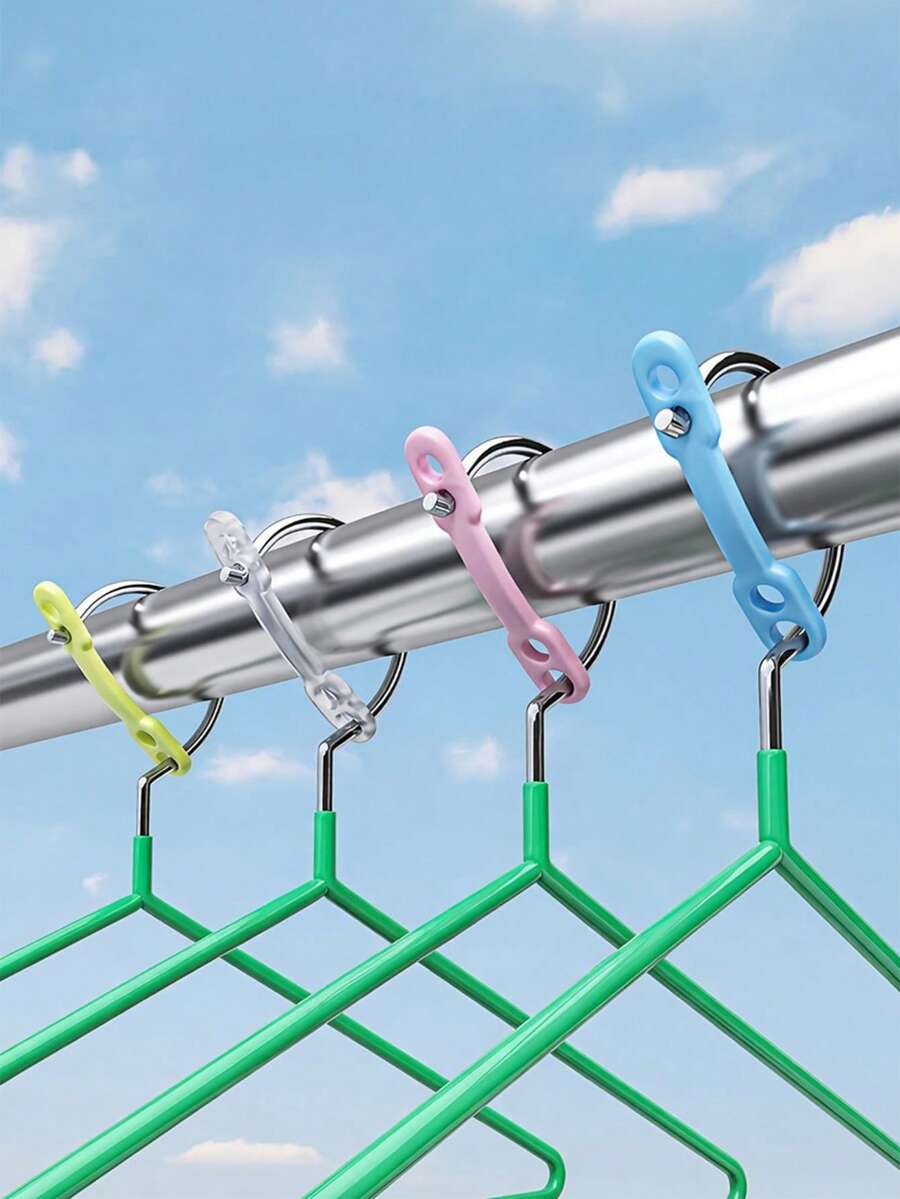 10/20 piezas Pinzas para perchas de ropa a prueba de viento para exteriores, ganchos antideslizantes de silicona para tendedero, pinzas fuertes que evitan caídas, accesorios de tendedero de balcón para organización de prendas - Multicolor - View 1