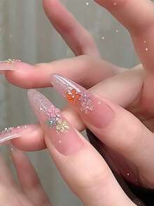 50入夏季糖果色鋯石美甲飾品、多色切割玻璃美甲鑽石、迷你3D美甲裝飾、亮面美甲水晶,適用於壓克力指甲、日常與派對DIY美甲配件 - 彩色 - 查看 6