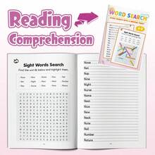 Cuaderno de ejercicios de búsqueda de vocabulario, libro de práctica de búsqueda de frases, para reconocimiento de palabras, memorización de frases y entrenamiento de escritura a mano, adecuado para aprendizaje en el hogar, práctica en el aula y uso en viajes - Búsqueda de vocabulario visual - Ver 5