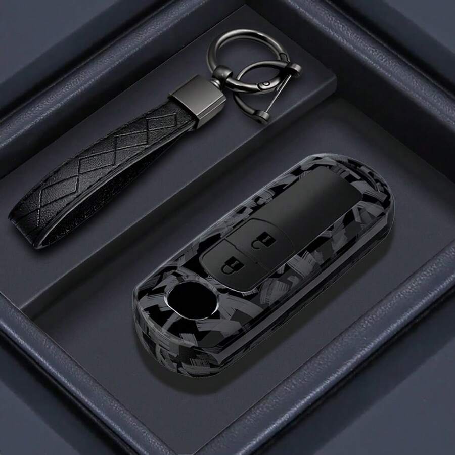 适用于2/3/6款Atenza、Axela、Demio、CX-5、CX-3、CX-7、CX-9(2015-2019款)的碳纤维纹理ABS汽车钥匙壳及配件 - 2鍵 - 查看 1