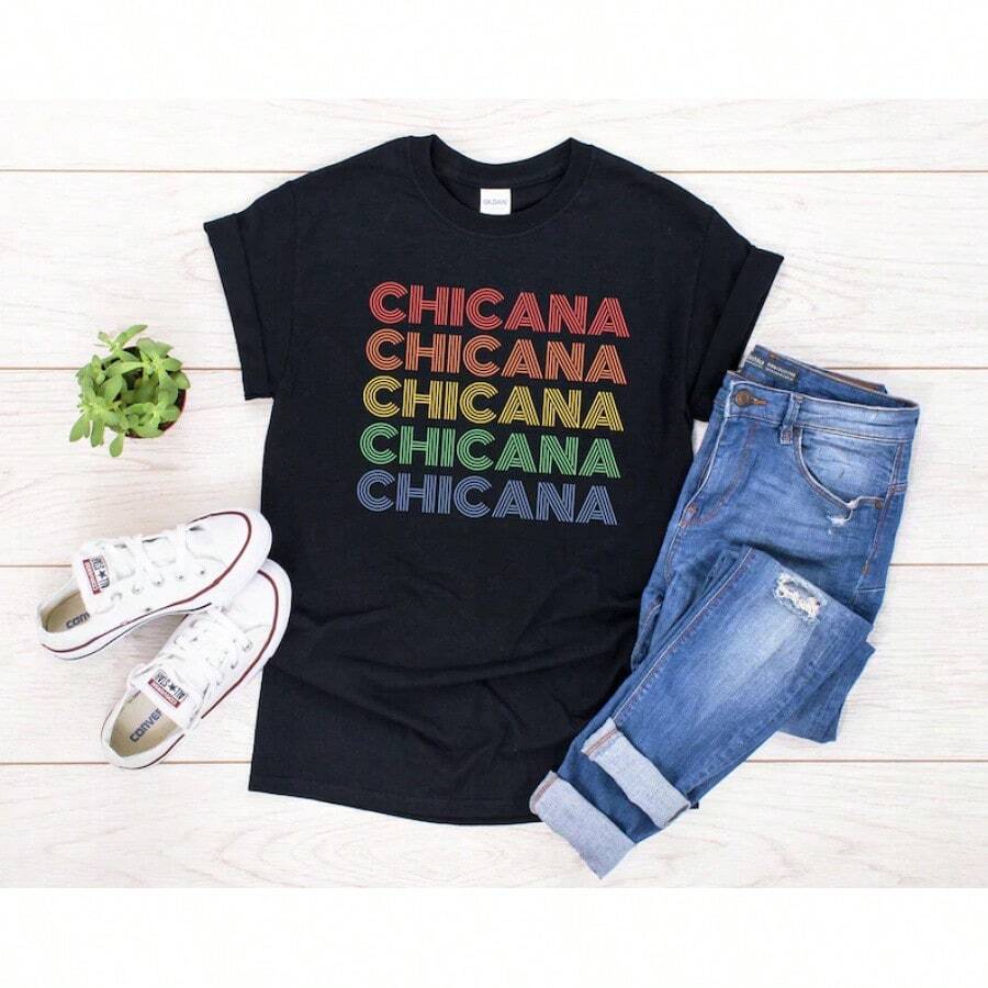 Camiseta Chicana Latina - Latina, Orgullo - Negro - Ver 1