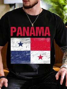 Camiseta con la Bandera de Panamá Blanca para Hombres y Mujeres, Diseño Patriótico de Orgullo Nacional, Ropa Casual para el Día de la Independencia y Regalos de Viaje, playeras de mujer - Negro - Ver 7