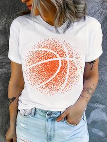 Camiseta con estampado de baloncesto, camiseta para el día del juego, camiseta para entusiastas del baloncesto, un regalo para jugadores de baloncesto - [Blanco] - Ver 6