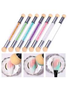 1 cọ chấm móng tay hai đầu tạo hiệu ứng chuyển màu, đầu cọ thay thế cho sơn gel tạo hiệu ứng chuyển màu, dụng cụ chấm móng tay lấp lấp lánh, đồ dùng làm móng, dụng cụ làm móng, dụng cụ làm móng nghệ thuật, đồ dùng học tập, nghệ thuật làm móng, dụng cụ làm móng (thích hợp cho móng giả), dụng cụ làm móng - Nhiều màu - Xem 4