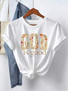 ¡Oferta por tiempo limitado, unidades limitadas,  relámpago! Camisas casuales para mujer, camisetas de poliéster para mujer, camisas elegantes.Camiseta con estampado de camisa casual para mujer, manga corta y cuello redondo, moda urbana local de primavera/verano. - Blanco - Ver 10