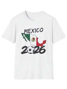 Camiseta de la Copa Mundial de México 2026 |     Camiseta de aficionado al fútbol - Negro - Ver 1