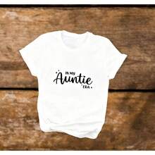 Women's T-Shirt To 2026, 3 Piece Of Casual Short Sleeve T-Shirt For Women,  Face Print T-Shirt From My Aunt's Time, Women's Short Sleeve Round Neck T-Shirt, Pure Cotton Breathable Casual Sports Top, Holiday Gift For Spring, Butterfly, Easter. - 白色 - 查看 2