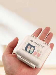 Mini 6-Compartment Portable Pill Box, Medicine Storage Box, Travel Pill Box, 6-Compartment Small Pill Box Printed With "My Pill Bag" And Pill Pattern, Sealed Pill Packaging Storage Box, 6-Day Weekly Storage Box, First Travel Pill Storage Box, Daily Vitamin Pill Box, Pocket Pill Box Storage Box, Charming Storage Box, Home Essential, Travel Essential - Multicolor - View 6