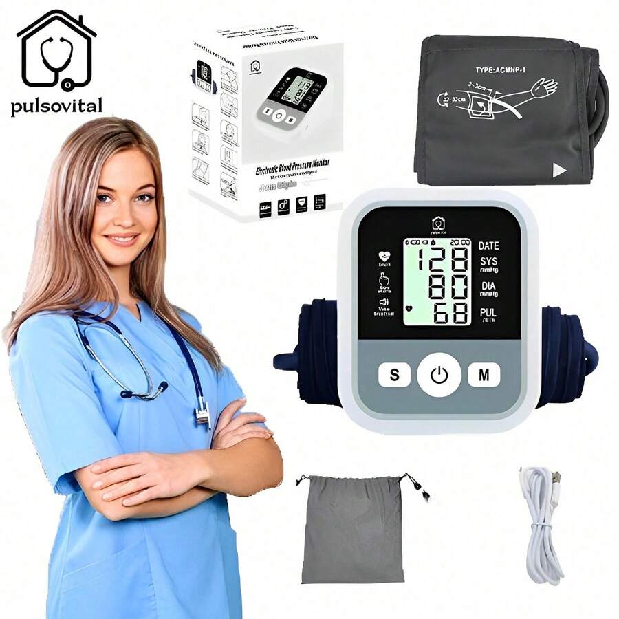 Pulsovital Automatic Digital Arm Sphygmomanometer Black