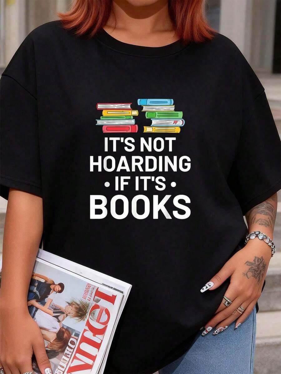Personalizado Noesacumulaciónsihijolibros-Regaloparaamantesdeelloslibrosycamisetadelectura,camisetadeejercicioalairelibreparamujeres,camisetasgráficos,topscortos,conjuntos,tops,camisetaIHUI-VintageCalleEstiloUnisexoSueltoAlgodónCortoMangaTripulaciónCuelloCamiseta - Negro - Ver 1
