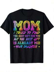 Algodón Camiseta De Algodón % Para El Cumpleaños De Mamá, Idea Divertida Para Madre E Hija.100% Cotton - Negro - Ver 1