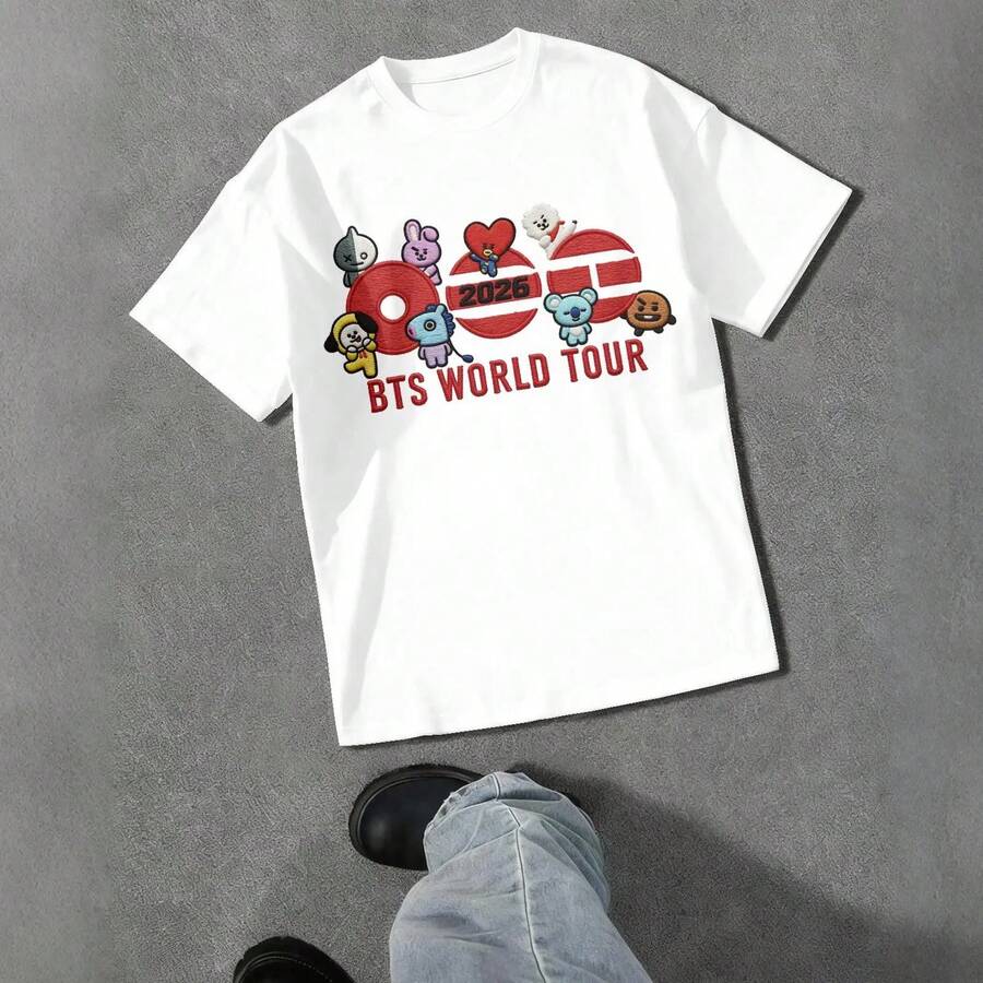 Camiseta con Impresión Simil Bordado 2026 - Blanco - Ver 1