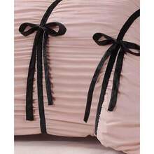 Juicy Couture Amelie Velvet Bows Ruched 2-Pc. Comforter Set |  | Comforters - Light Pink - View 7