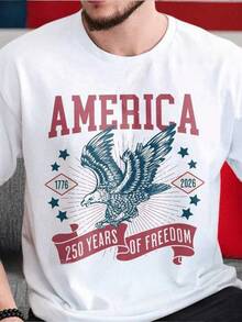 Camiseta Estilo UrbanoAmerica 250th Birthday T-Shirt - 250 Years Of Freedom Retro American Flag Tee, 250 Anniversary Shirt With Betsy Ross Flag, 100% Cotton Casual Round Neck For 4th Of & History,Camiseta informal negra de cuello redondo para hombre, camisas para niños, ropa para niñas, conjuntos de chicas de televisión, conjuntos a juego para madre e hija, adecuados para regalos de San Valentín, unisex - Blanco - Ver 1