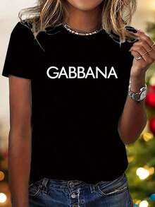 Moderna Camiseta Clásica de Algodón Estampado Casual para Mujeres Jóvenes, Estilo Versátil, Ideal para Salidas Diarias y Eventos Informales, Tallas Disponibles S/M/L/XL en Color Negro, Moda de Verano, Popular en  de Ropa Femenina. - Negro - Ver 8