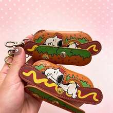 SNOOPY 1pc  Cartoon Mini Key Pouch, Car Key Keychain, Home Key Organizer, Portable Universal Protective Cover, New Year Gift, Valentine's Day Gift, Easter Gift [Random Style] - Multicolor - View 1