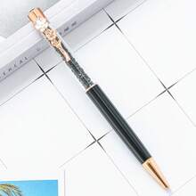 1pc Personalized Flower Pen Holder With Custom Name Engraving, Multi-Color Metal Rhinestone Design - Soft Grip For Smooth Writing, Birthdays & Corporate Use,Stylish Promotional Item For Men And Women,Back To School Season - Multicolor - View 10