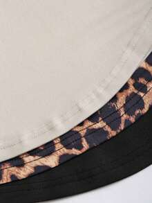 Camisetas gráficas de ajuste ceñido con cuello para mujer, tops de verano - Multicolor - Ver 5