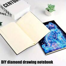1 Set Cuaderno de Pintura de Diamantes 5D, Kit de Arte de Diamantes con Patrón de Gato, Adecuado como Regalo Creativo Hecho a Mano - BJ074 - Ver 8