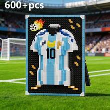 World Cup Theme Building Blocks, World Cup Building Blocks, Jersey Building Blocks, Photo Frame Building Blocks, Suitable For Desktop Decoration, Fan Collection Toys - Multicolor - View 8